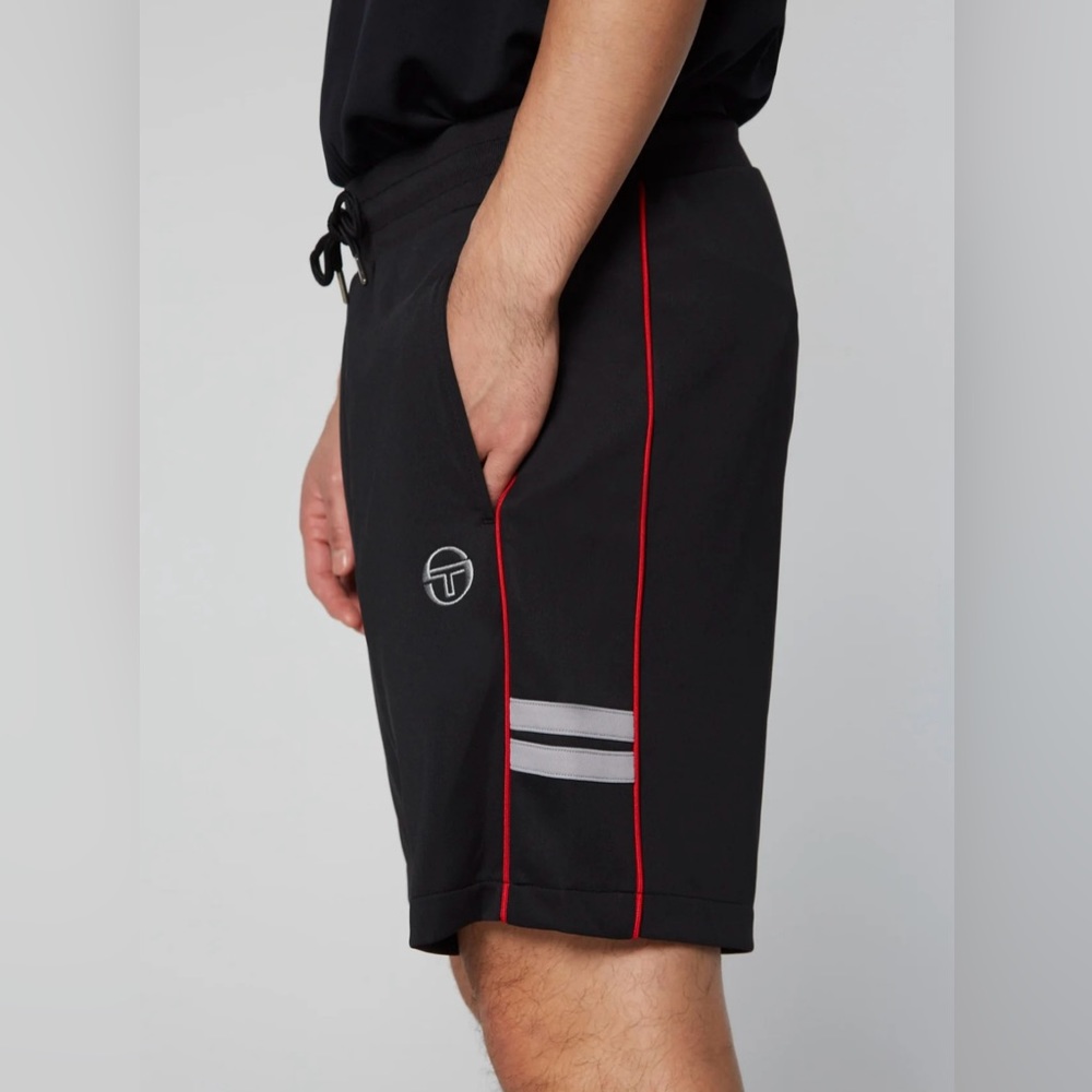 Black Ascot Track Shorts by Sergio Tacchini